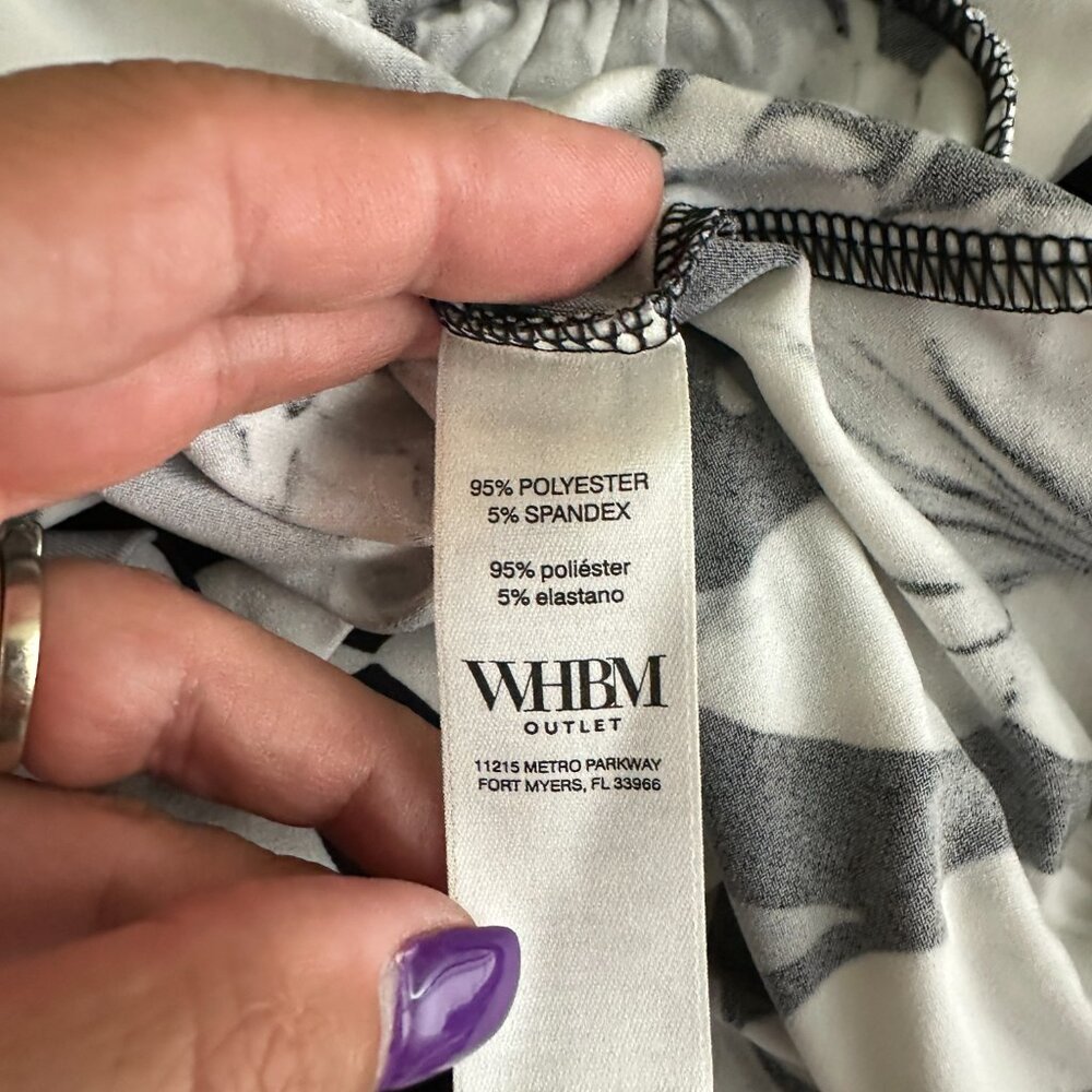 NWT White House Black Market Sleeveless Shirred Halter Top Roma Lily L - Picture 8 of 10